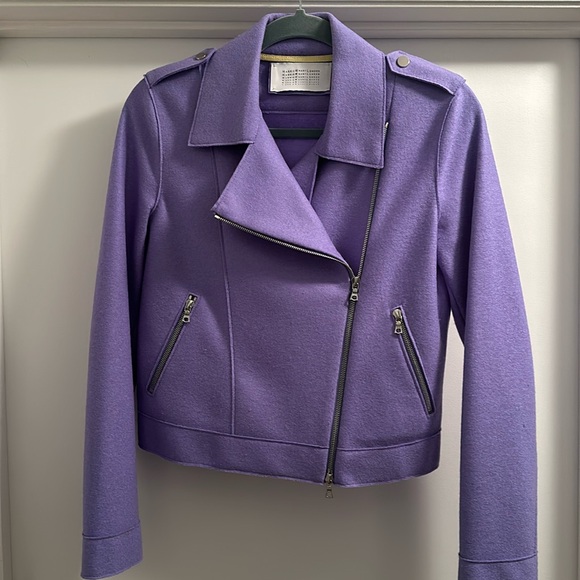 Harris Wharf London cropped pressed wool peacoat